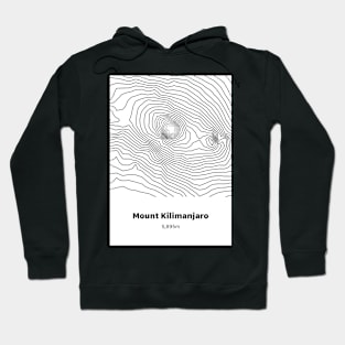 Mount Kilimanjaro Topographic Map Hoodie